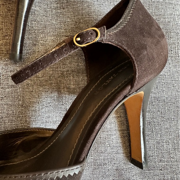 *Final Sale Price* Ann Taylor brown suede heels platform pump - Picture 11 of 15